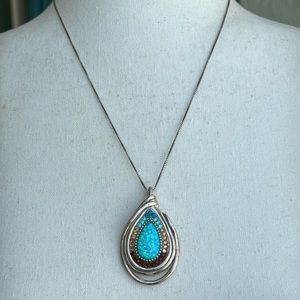 Gorgeous RARE retired Orit Schatzman 925 Israel Sterling silver pendant necklace